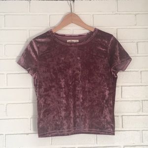Crushed velvet tee